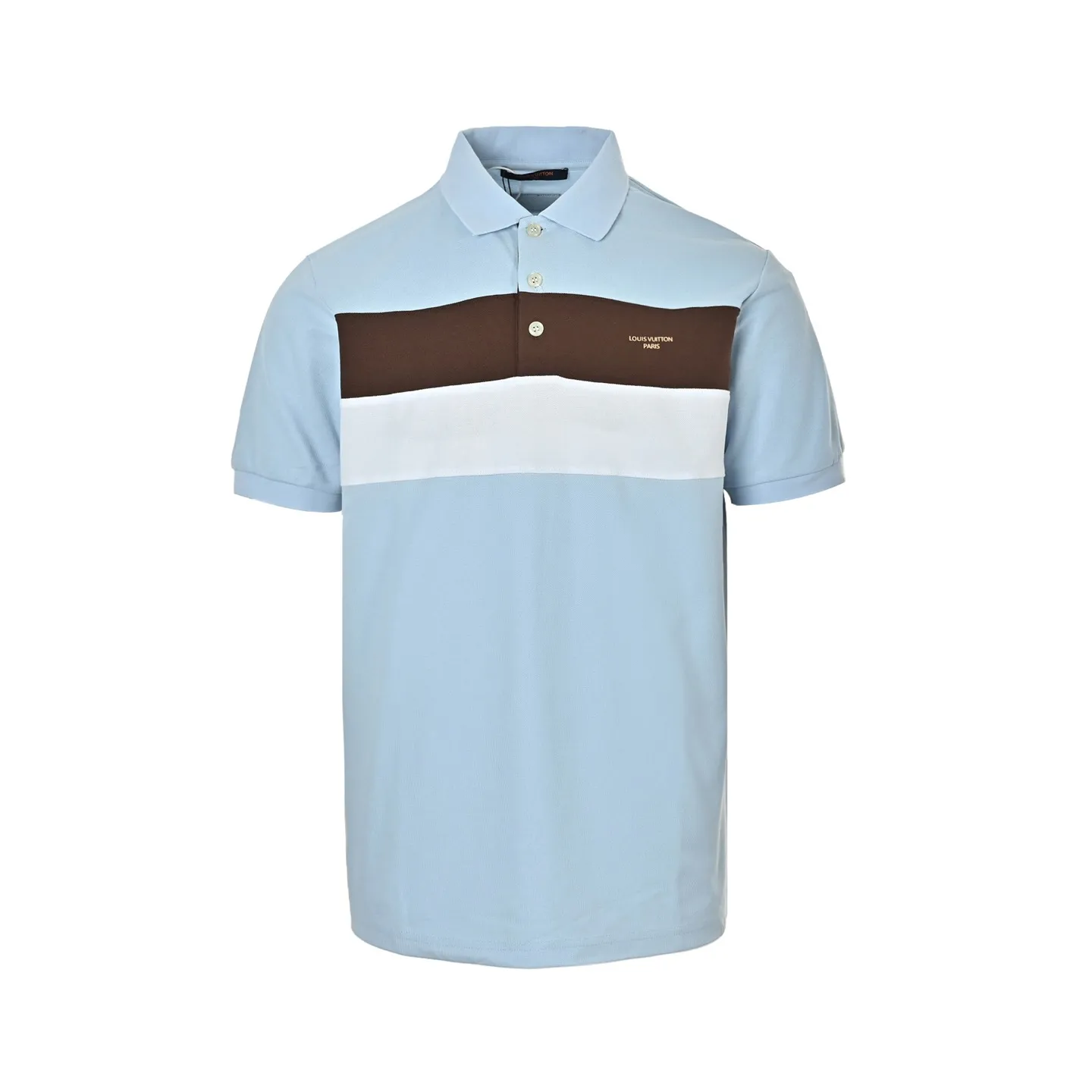 Louis Vuitton/Louis Vuitton 26ss contrast striped Polo short sleeves